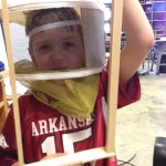 Luke helping with the frames.